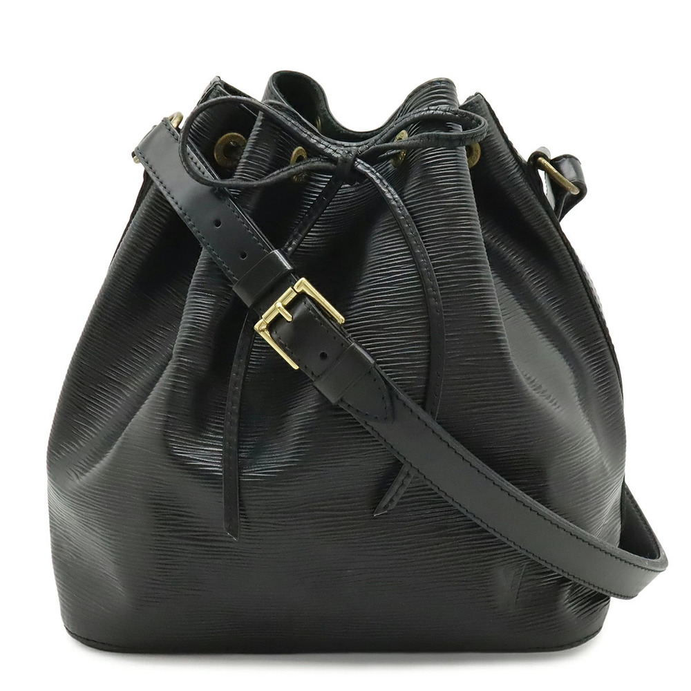 LOUIS VUITTON Epi Shoulder Bag Hobo Drawstring Noir Black